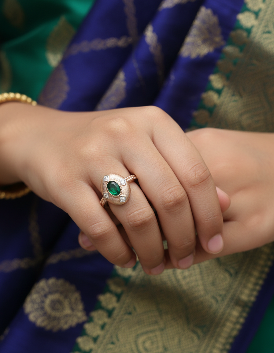 Gyary Emerald Sovereign Ring
