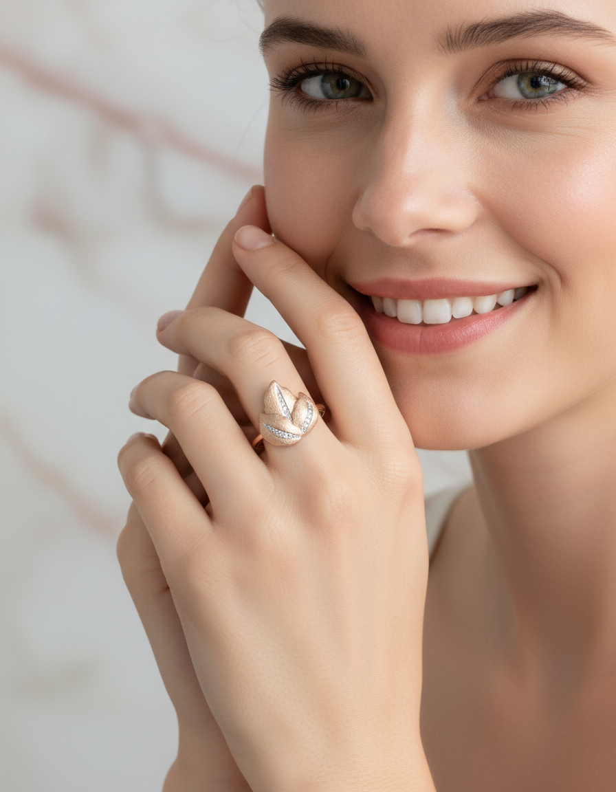 Gyary Serene Leaf Ring