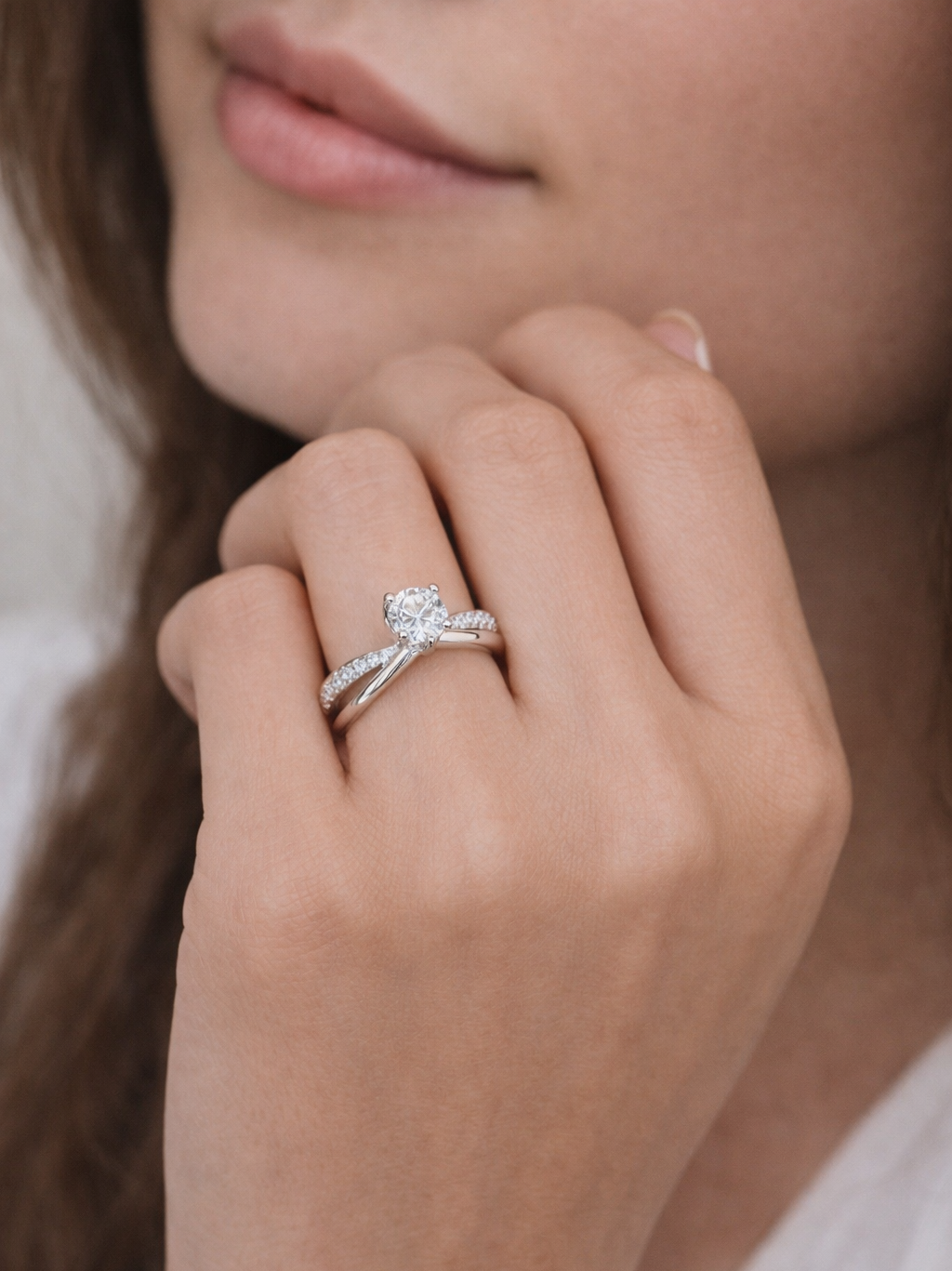 Gyary Eternal Harmony – 925 Sterling Silver Twisted Solitaire Ring