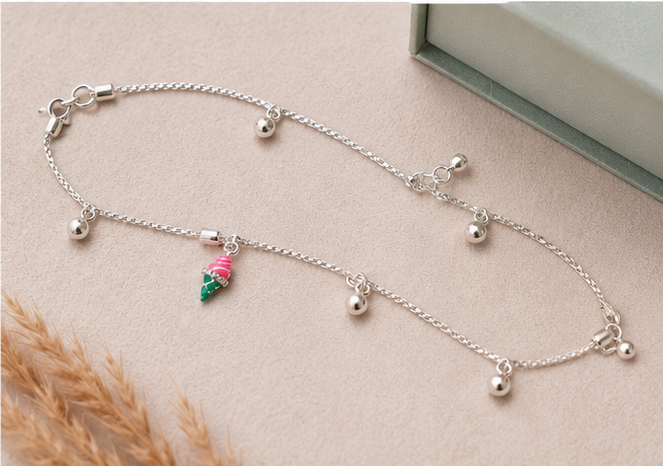 Gyary Ice Cream Charm Kids Anklet Pair