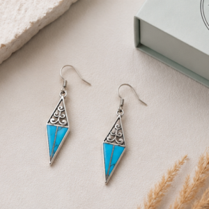 Gyary Turquoise Prism Drop Earrings