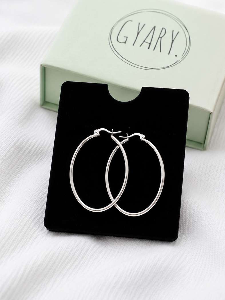 Gyary Luxe Oval Hoop Earrings