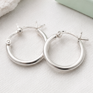 Gyary Classic Mid Sterling Hoop Earrings