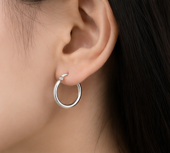 Gyary Classic Sterling Hoop Earrings