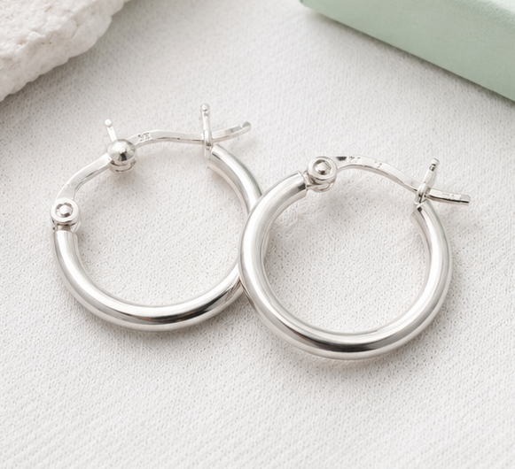 Gyary Classic Sterling Hoop Earrings