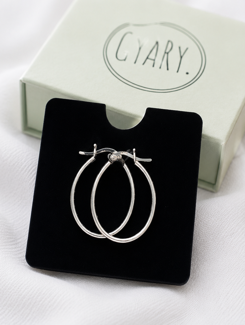 Gyary Infinity Oval Hoop Earrings