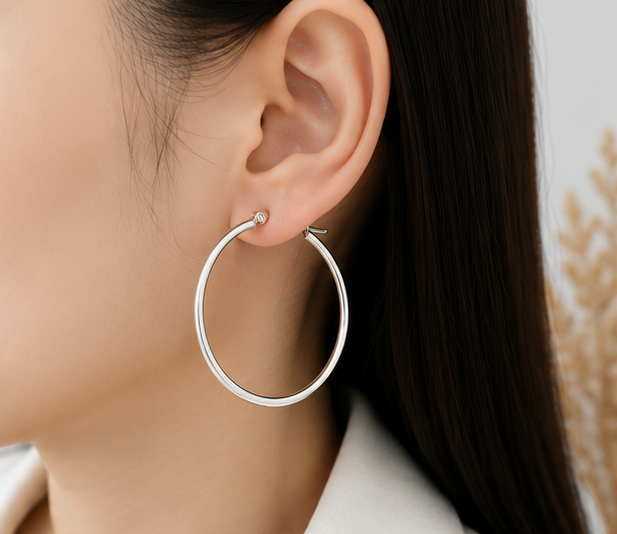Gyary Infinity Oval Hoop Earrings