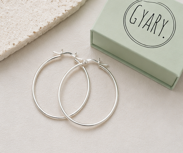 Gyary Infinity Oval Hoop Earrings