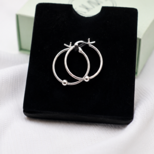 Gyary Orbit Sterling Hoop Earrings