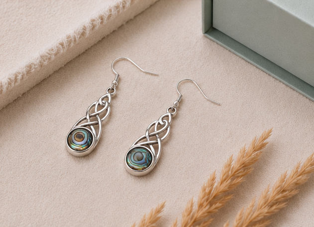 Gyary Celtic Aura Drop Earrings