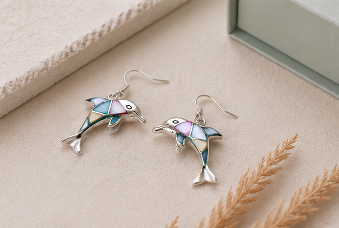 Gyary Ocean Breeze Dolphin Earrings