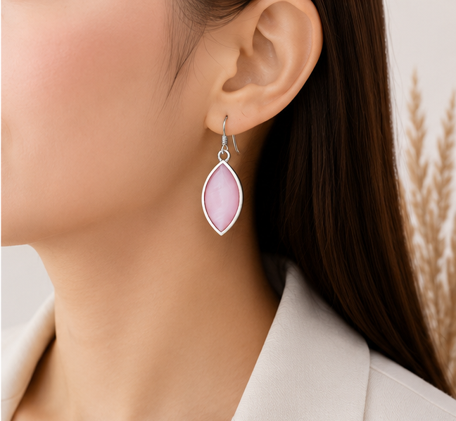 Gyary Blush Petal Drop Earrings