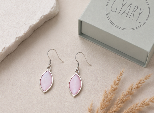 Gyary Blush Petal Drop Earrings