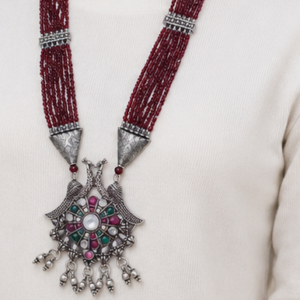 Gyary Royal Peacock Heritage Pendant Necklace