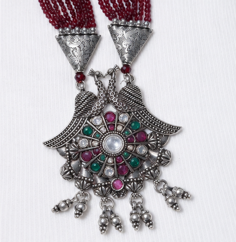 Gyary Royal Peacock Heritage Pendant Necklace