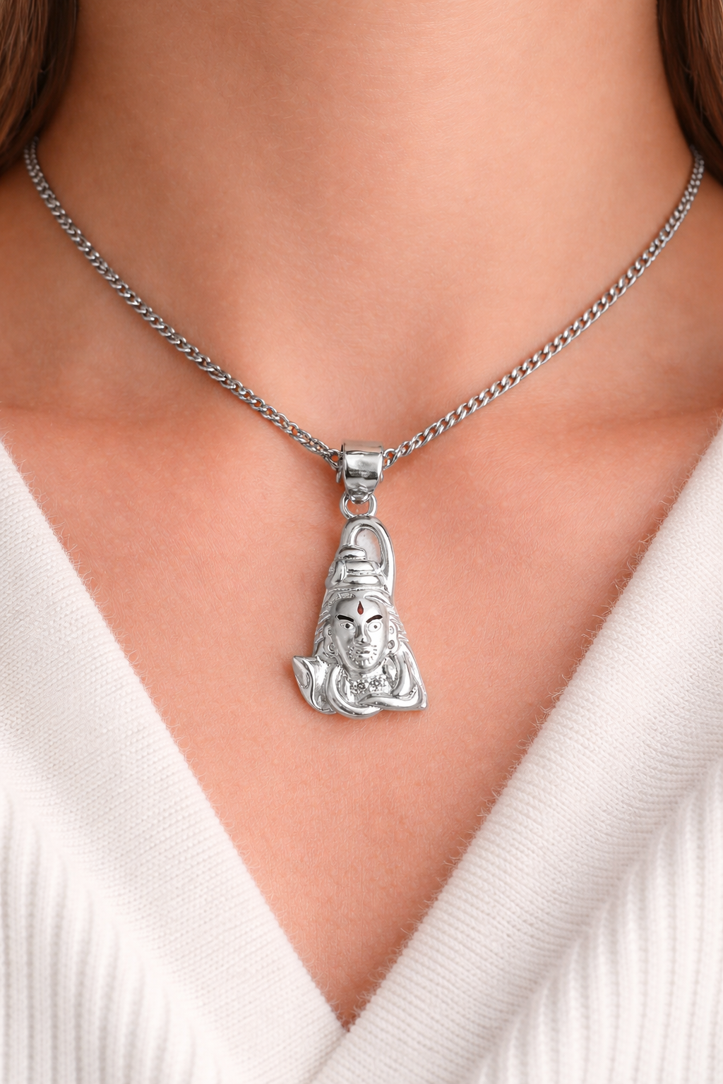 Gyary Sterling Silver Lord Shiva Pendant
