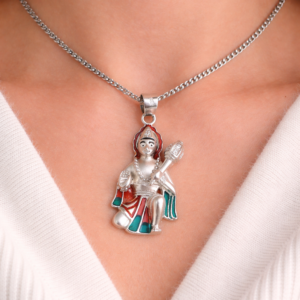 Gyary Sterling Silver Lord Hanuman Pendant