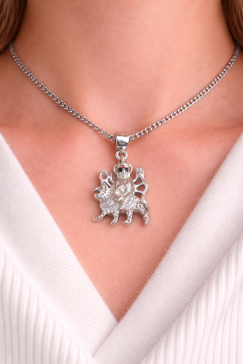 Gyary Sterling Silver Goddess Durga Pendant