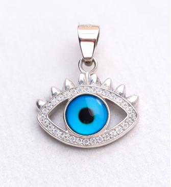 Gyary Sterling Silver Evil Eye Pendant