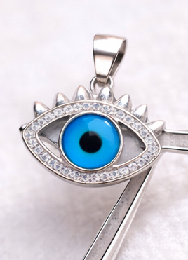 Gyary Sterling Silver Evil Eye Pendant