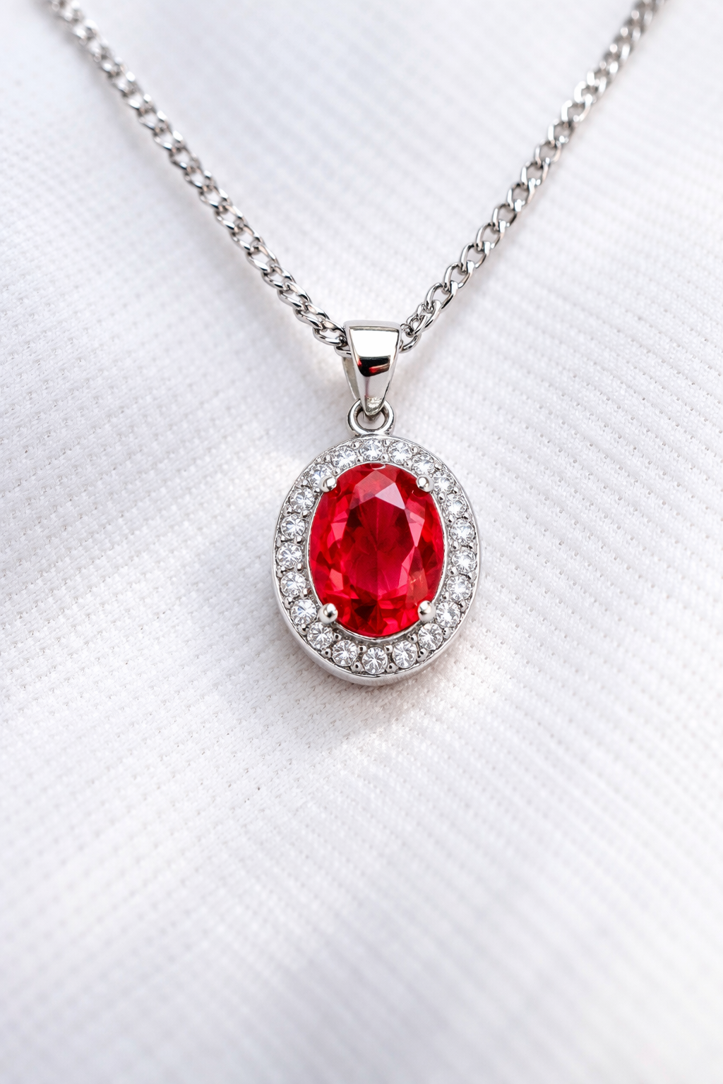 Gyary Oval Red Stone Pendant