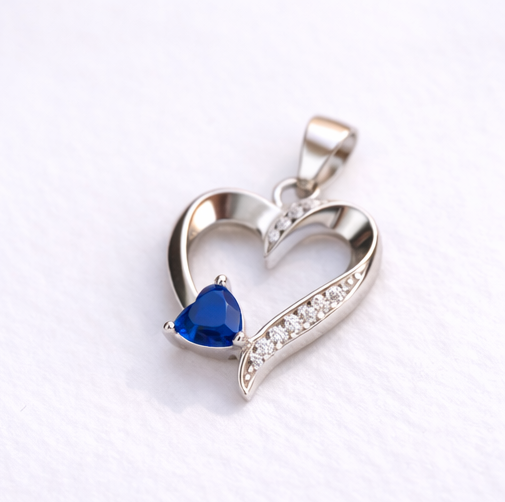 Gyary Open Heart Blue Stone Pendant