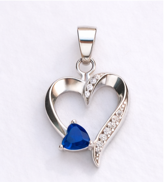 Gyary Open Heart Blue Stone Pendant