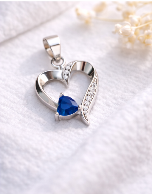 Gyary Open Heart Blue Stone Pendant