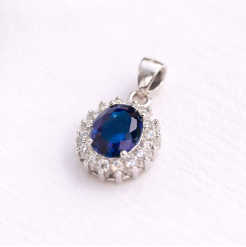 Gyary Oval Blue Stone Pendant