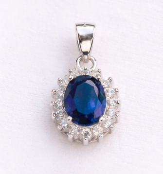 Gyary Oval Blue Stone Pendant