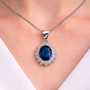 Gyary Oval Blue Stone Pendant