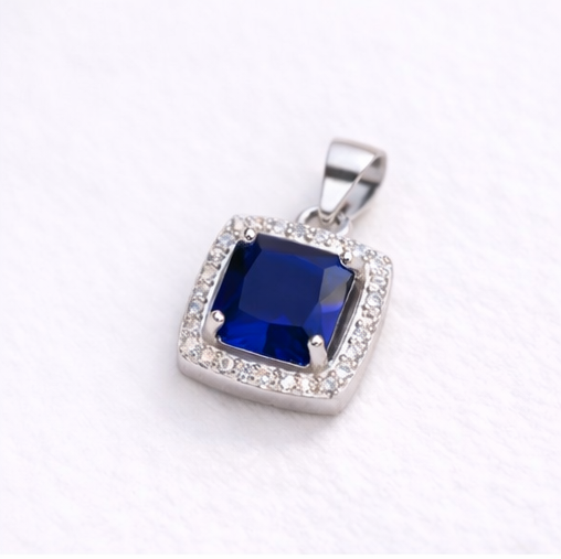 Gyary Square Blue Stone Pendant