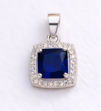 Gyary Square Blue Stone Pendant