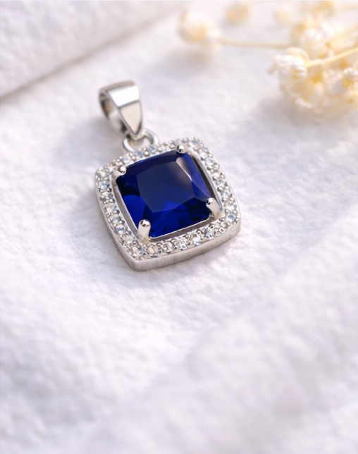 Gyary Square Blue Stone Pendant