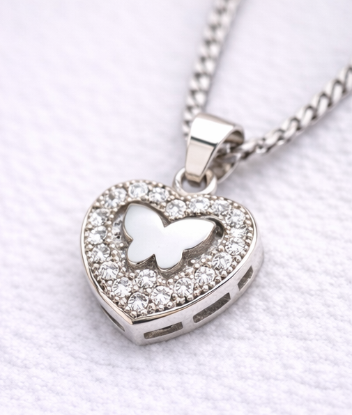 Gyary Heart Butterfly Pendant