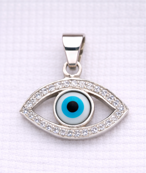 Gyary Silver Evil Eye Pendant