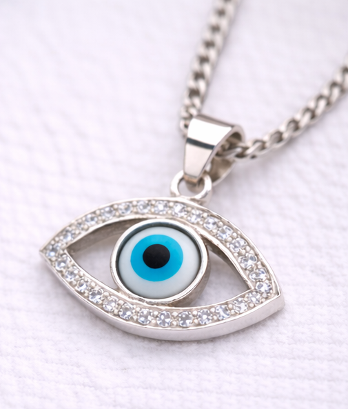 Gyary Silver Evil Eye Pendant