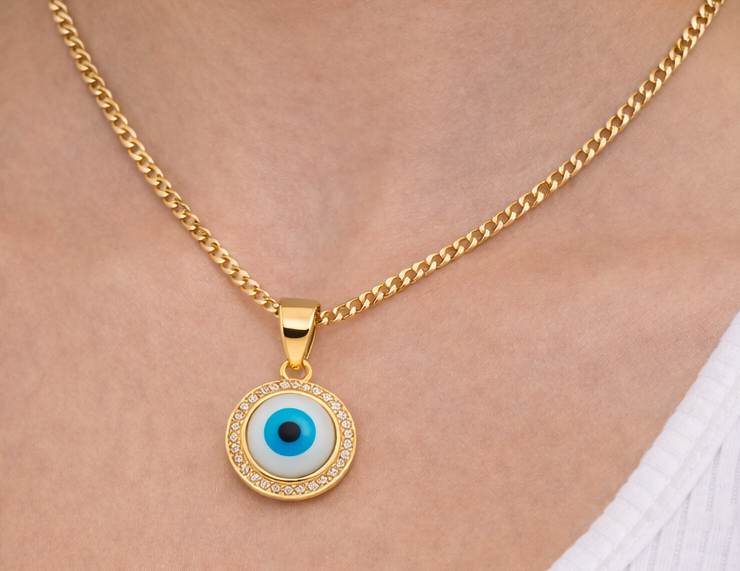 Gyary Gold Evil Eye Pendant