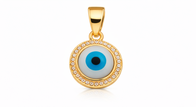 Gyary Gold Evil Eye Pendant