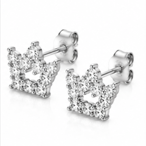 Gyary Sparkling Crown Stud Earrings