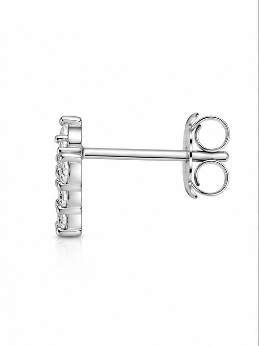 Gyary Sparkling Crown Stud Earrings