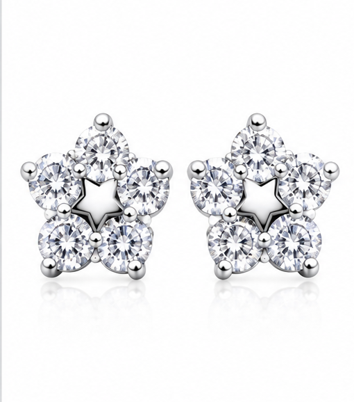 Gyary Celestial Sparkle Star Stud Earrings