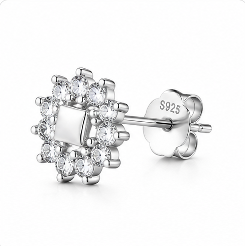 Gyary Crystal Bloom Stud Earrings