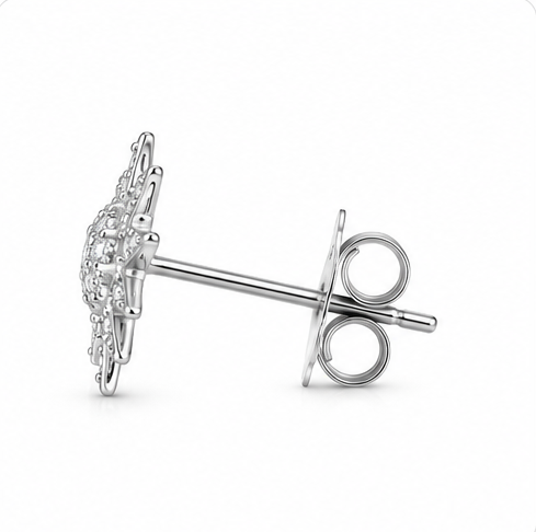 Gyary Radiant Sunburst Crystal Stud Earrings