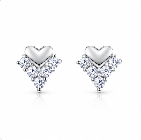 Gyary Sweetheart Sparkle Stud Earrings