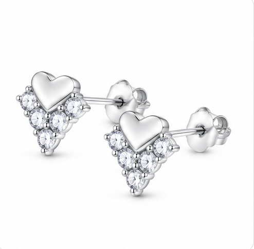 Gyary Sweetheart Sparkle Stud Earrings