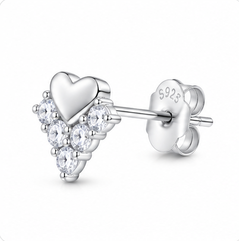 Gyary Sweetheart Sparkle Stud Earrings