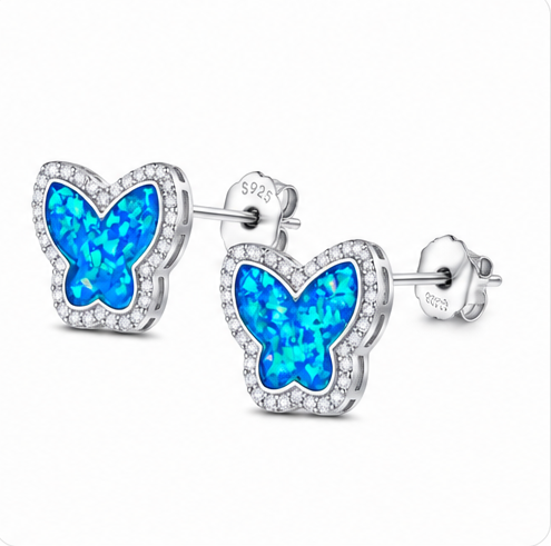 Gyary Ocean Glow Butterfly Stud Earrings