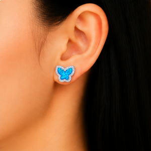 Gyary Ocean Glow Butterfly Stud Earrings