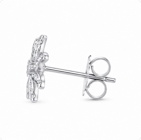 Gyary Twinkle Swirl Crystal Stud Earrings